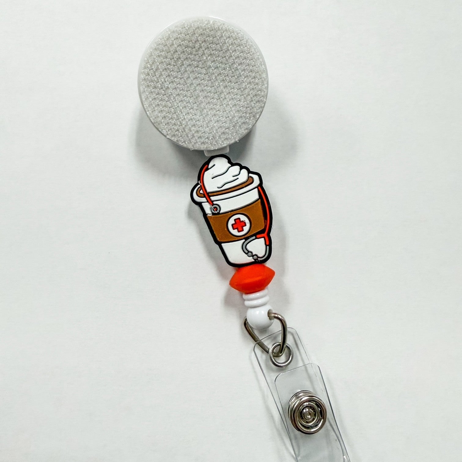 Emergency Coffee Interchangeable Badge Reel