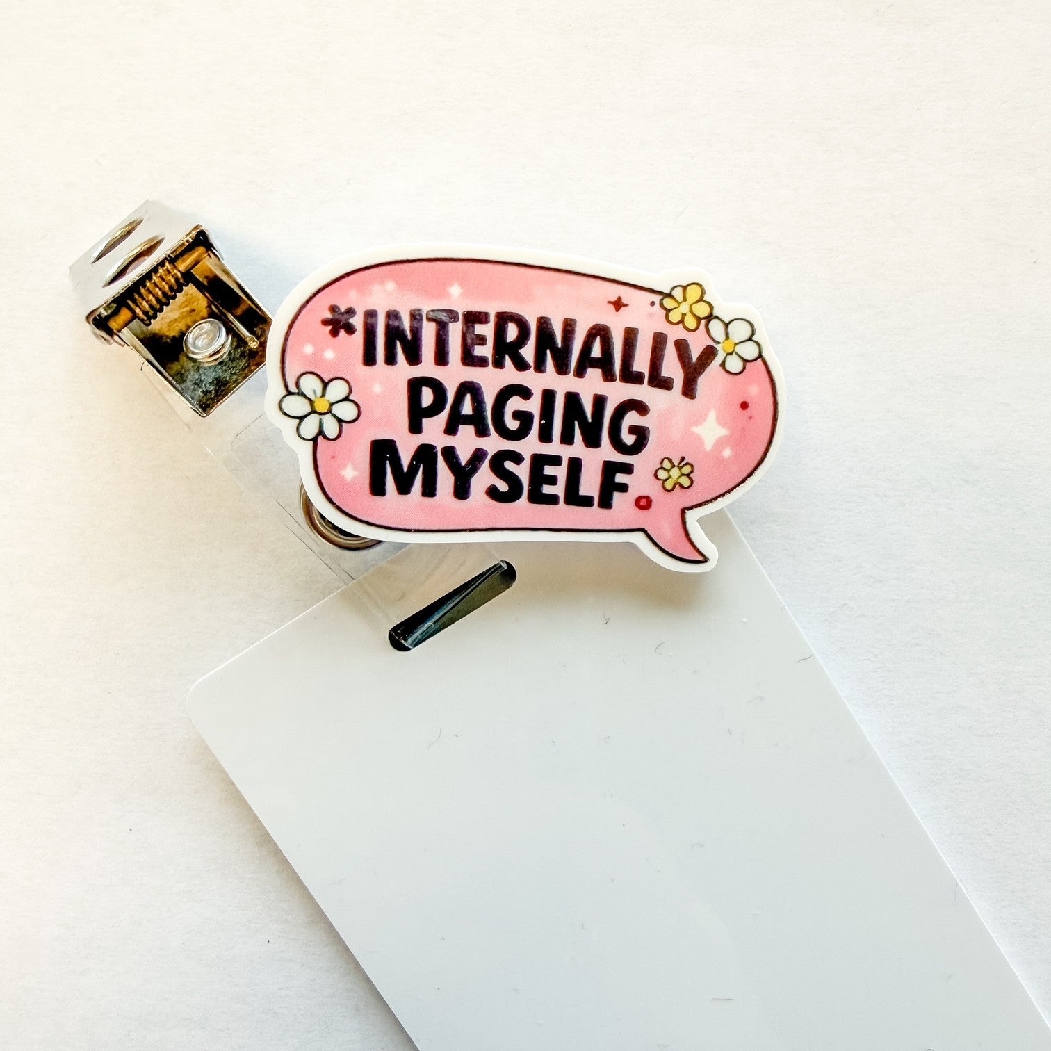 Badge Topper / CHARM COLLECTION - Internally Paging Myself - Charm Only