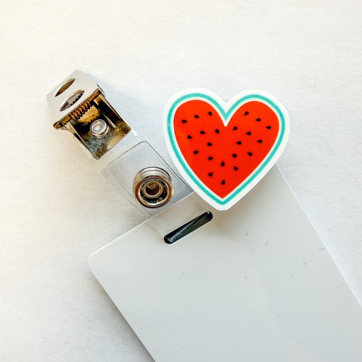 Badge Topper / CHARM COLLECTION - Watermelon Heart - Charm Only