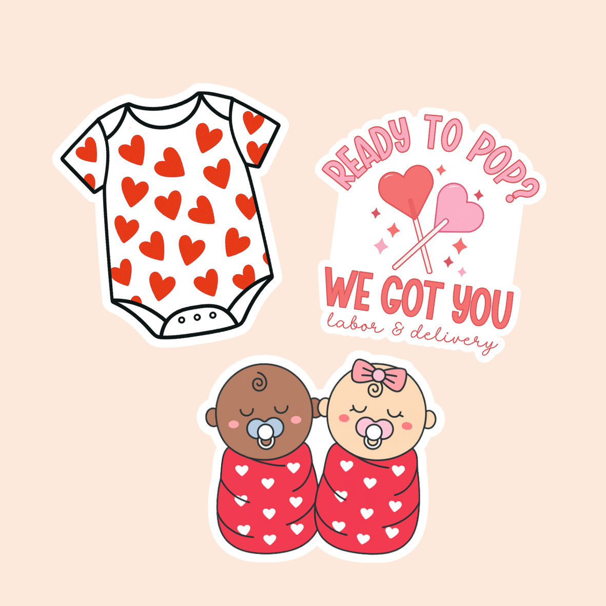 Labor Delivery Mother Baby NICU / Valentine's Day / Plastic Add on