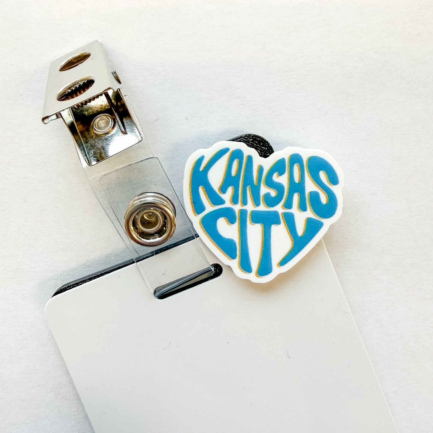Badge Topper / CHARM COLLECTION - Kansas City Heart - Charm Only