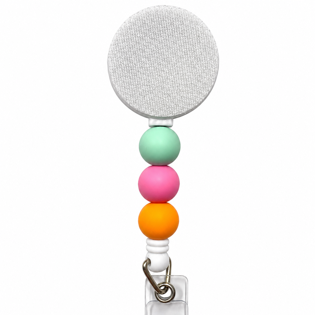Pastel Pumpkin Interchangeable Badge Reel