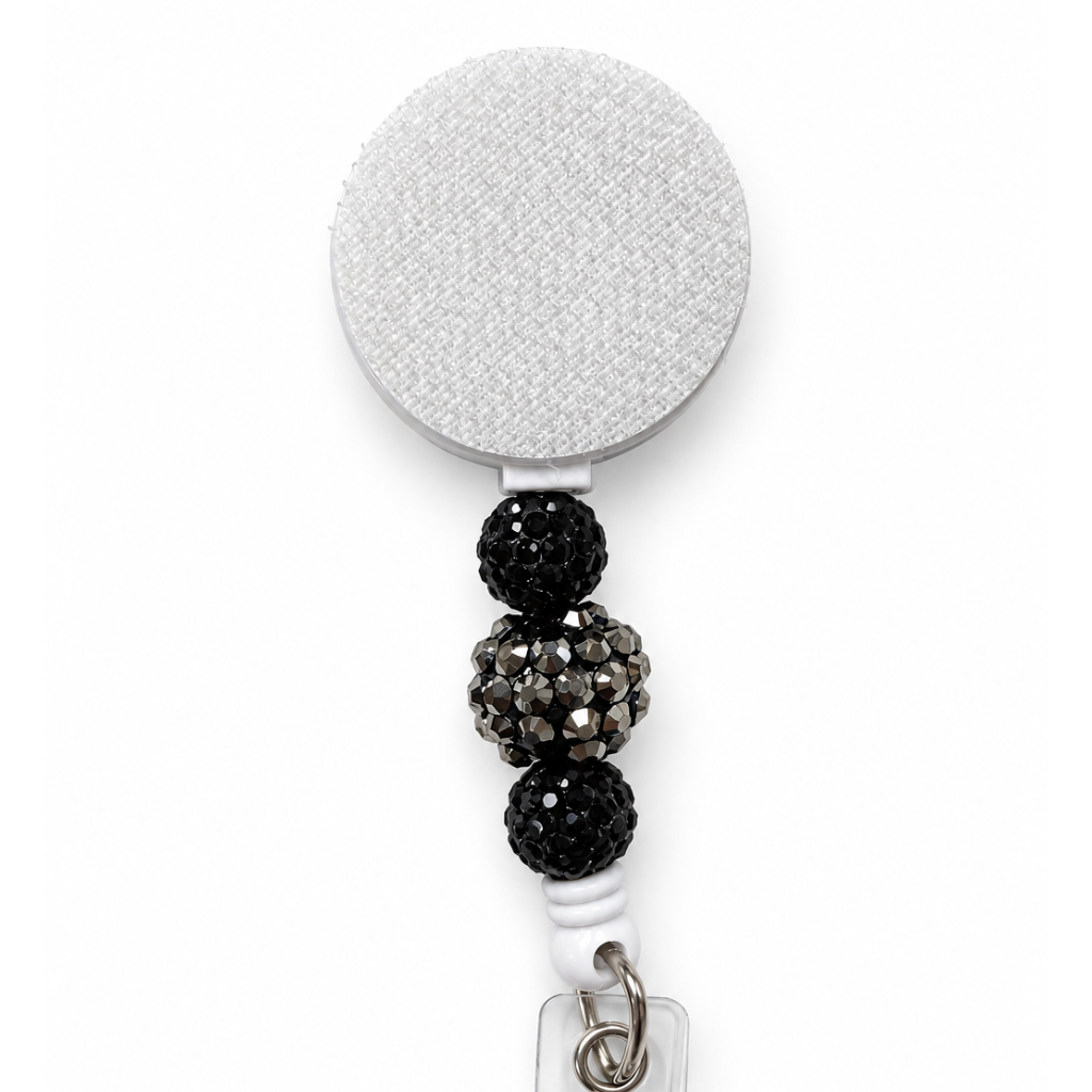 Gunmetal Glam Interchangeable Badge Reel