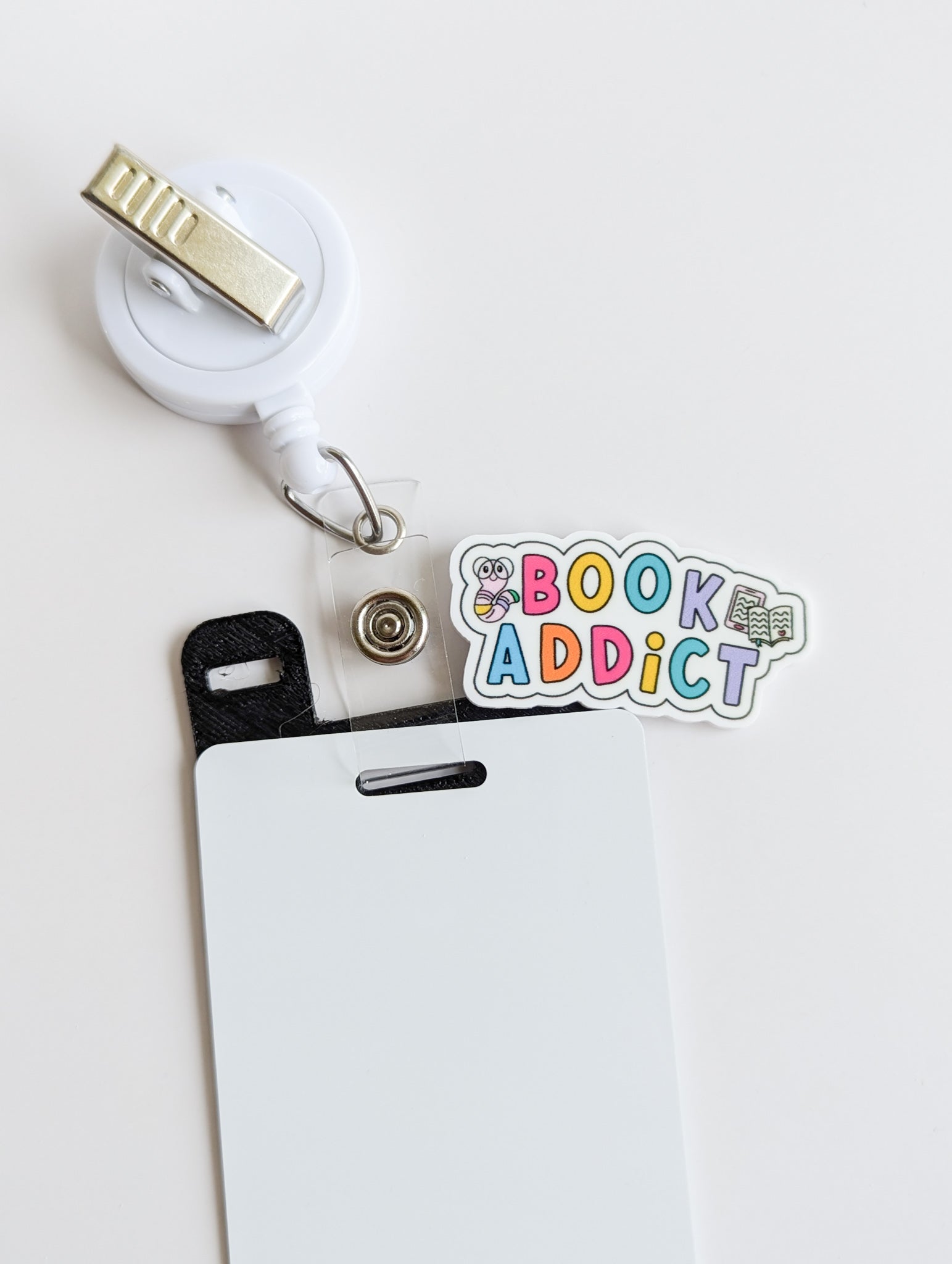 Badge Topper / CHARM COLLECTION - Book Addict - Charm Only