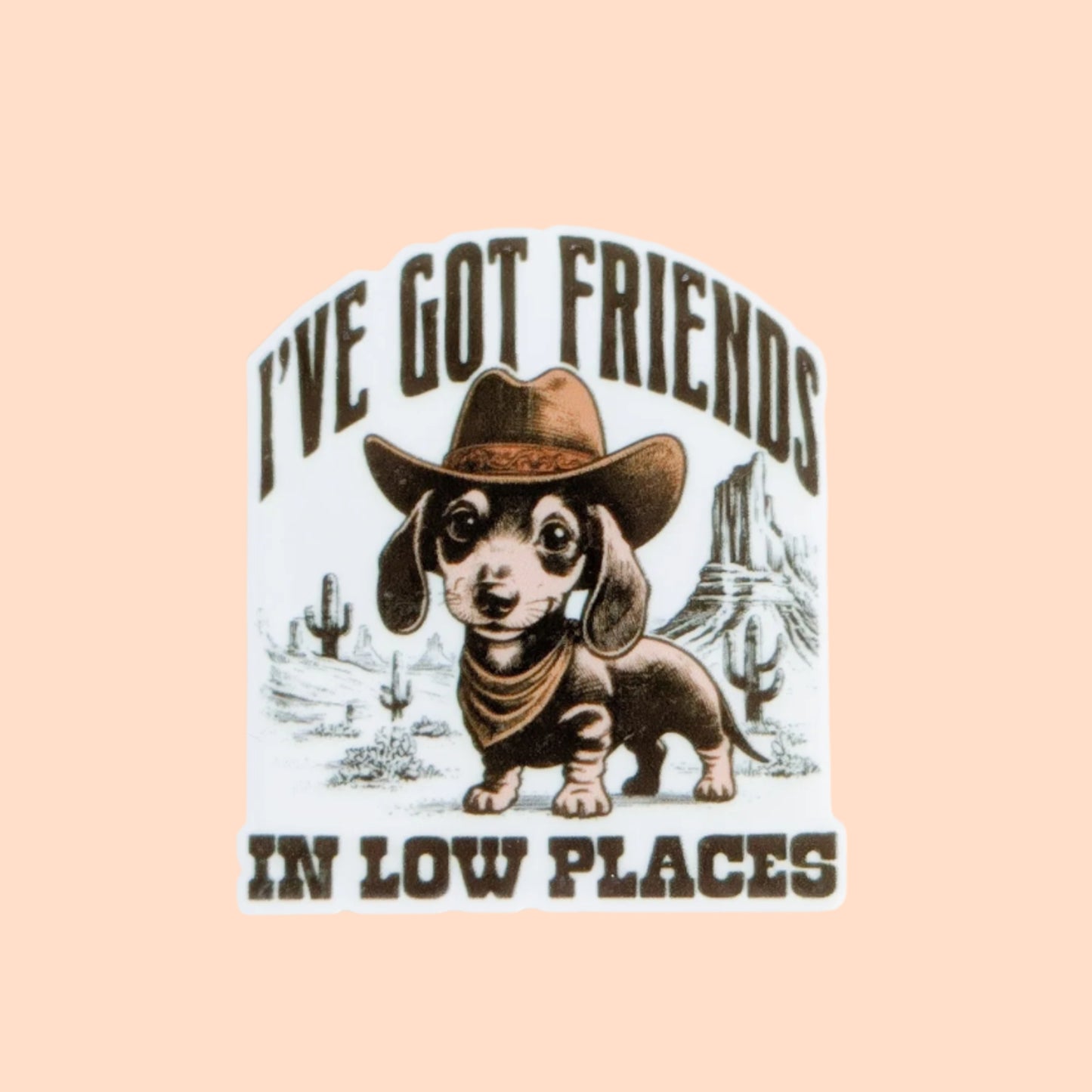 Friends in Low Places Weiner Dog / PLASTIC Add on