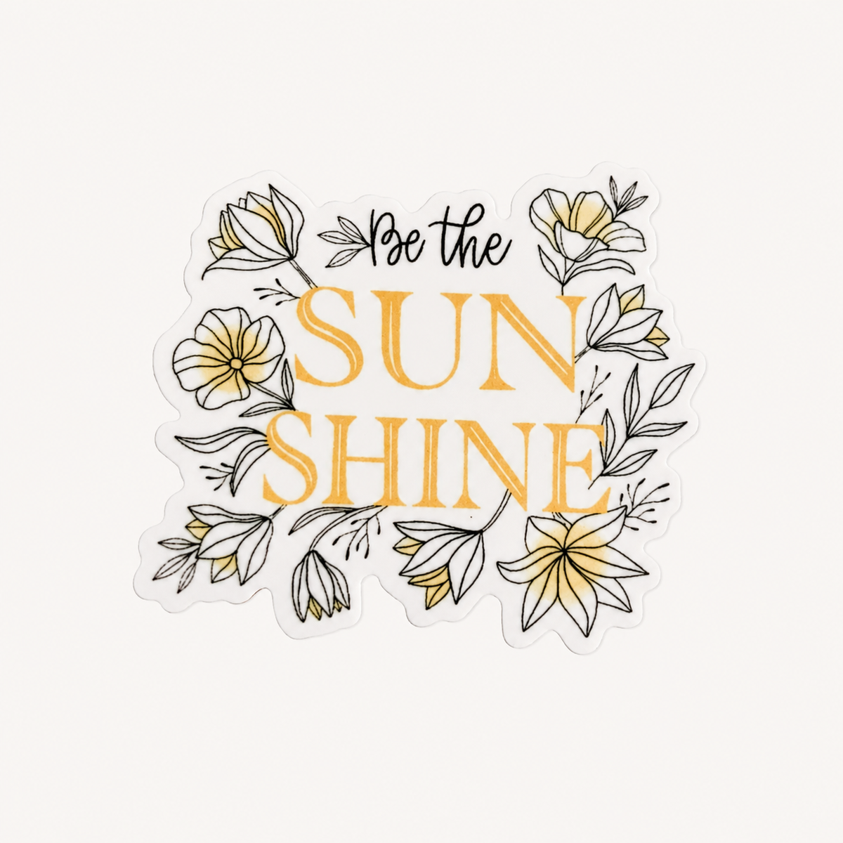 be the SUN SHINE plastic add-on with floral sunshine design, compatible with interchangeable badge reel bases.