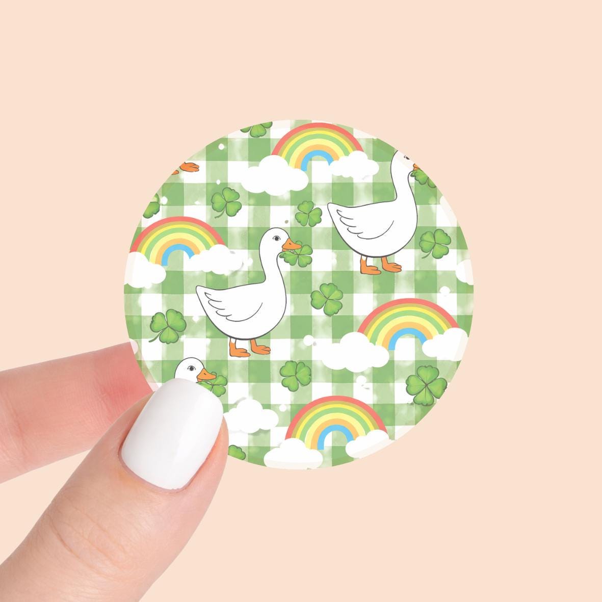 Goose Rainbow Clover / ST PATRICKS DAY / Hardboard Add on