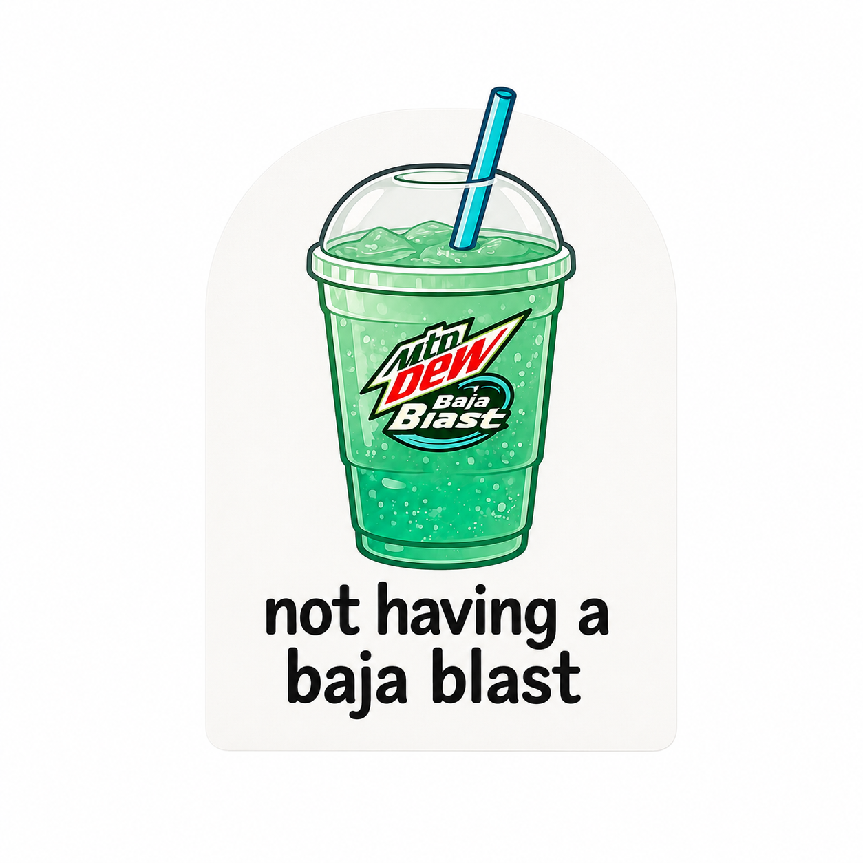 Not having a baja blast plastic add-on for compatible interchangeable badge reel bases with cute soda cup design