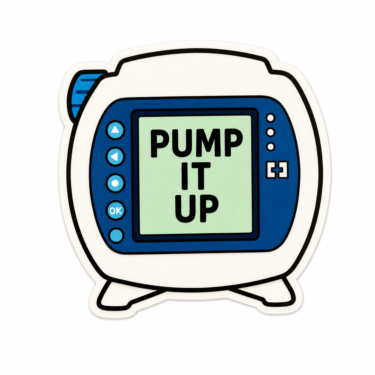 Pump It Up medical pump plastic add-on for badge reels designed for nurses and healthcare workers