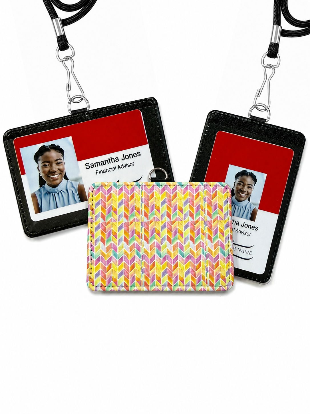 Rainbow Chevron | ID Badge Holder