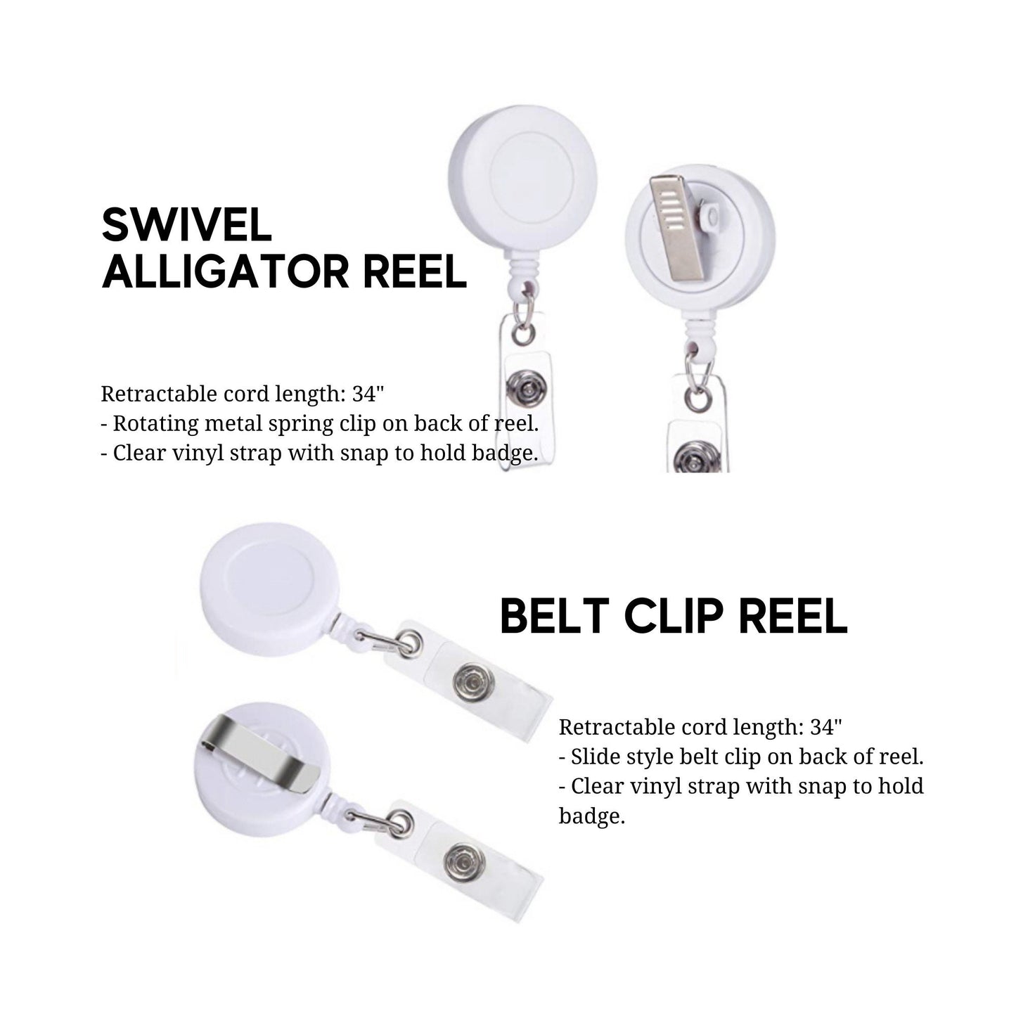 Blue Beaded Interchangeable Badge Reel