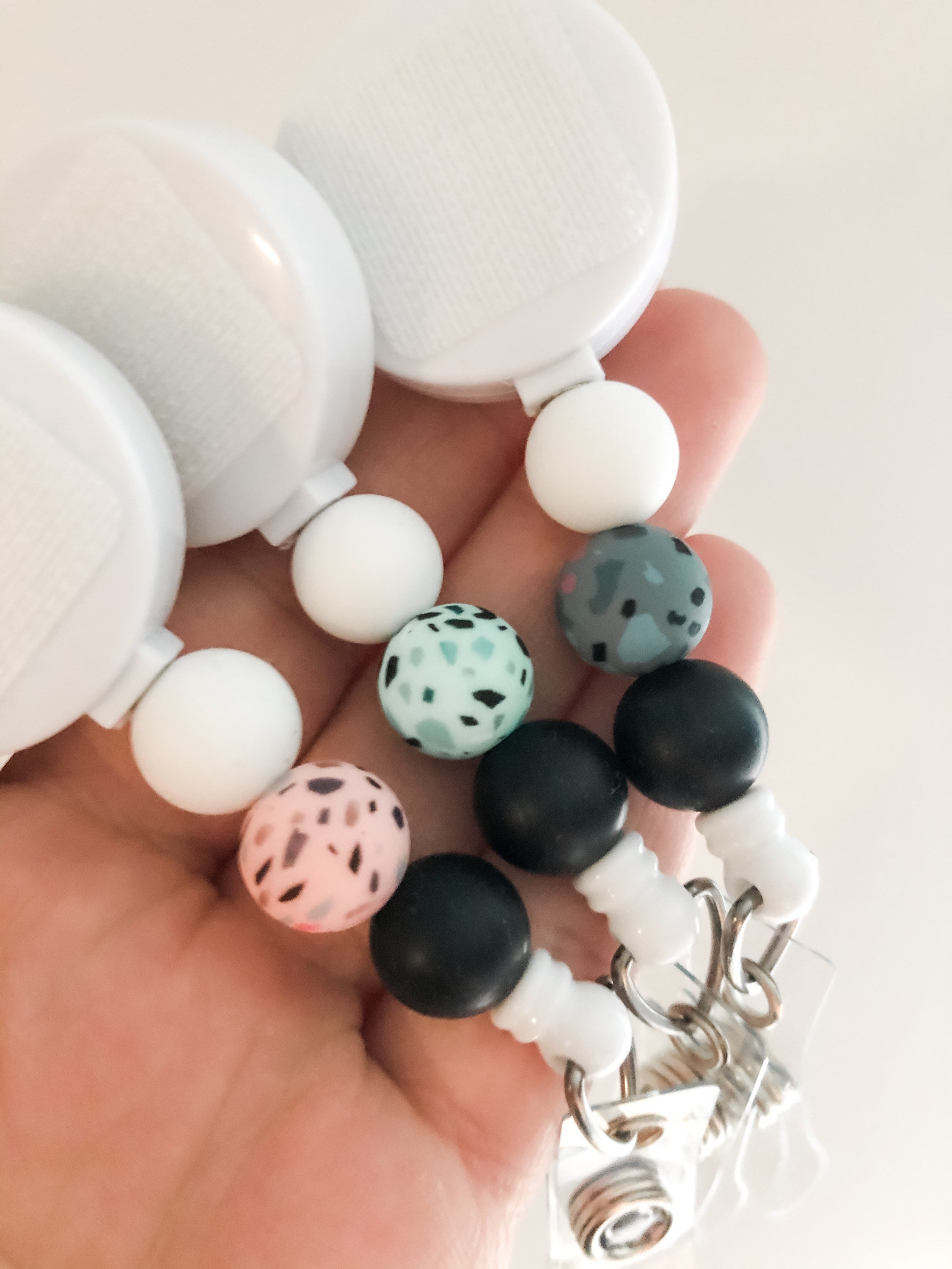 Terrazzo Beaded Interchangeable Badge Reel