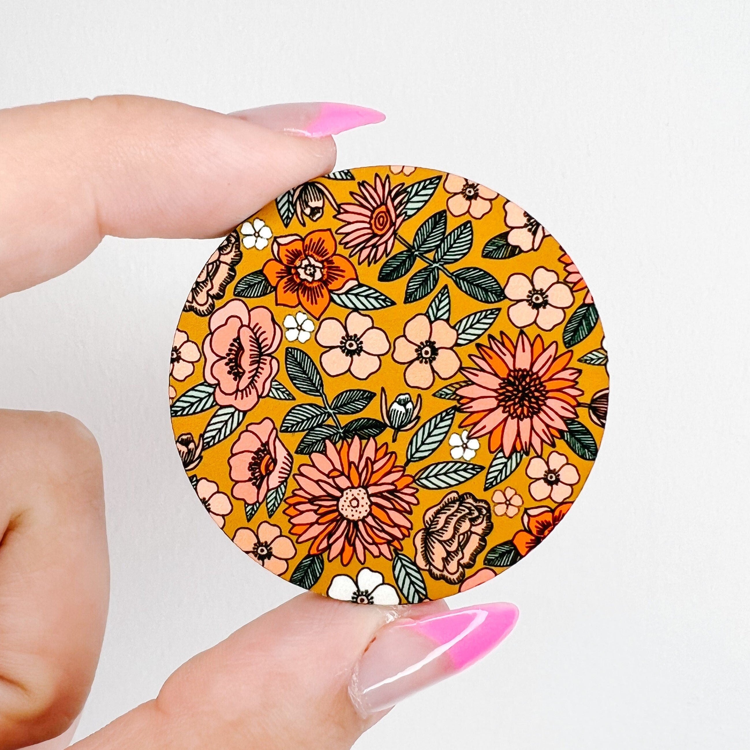 Floral Orange / Pattern / Hardboard Add on / 1B35