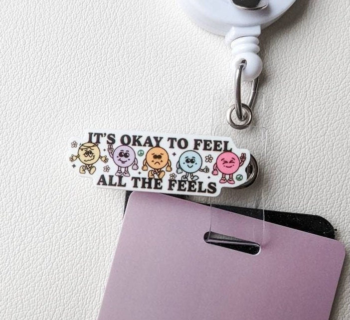 Badge Topper / CHARM COLLECTION - It's Okay to Feel all the Feels - Charm Only
