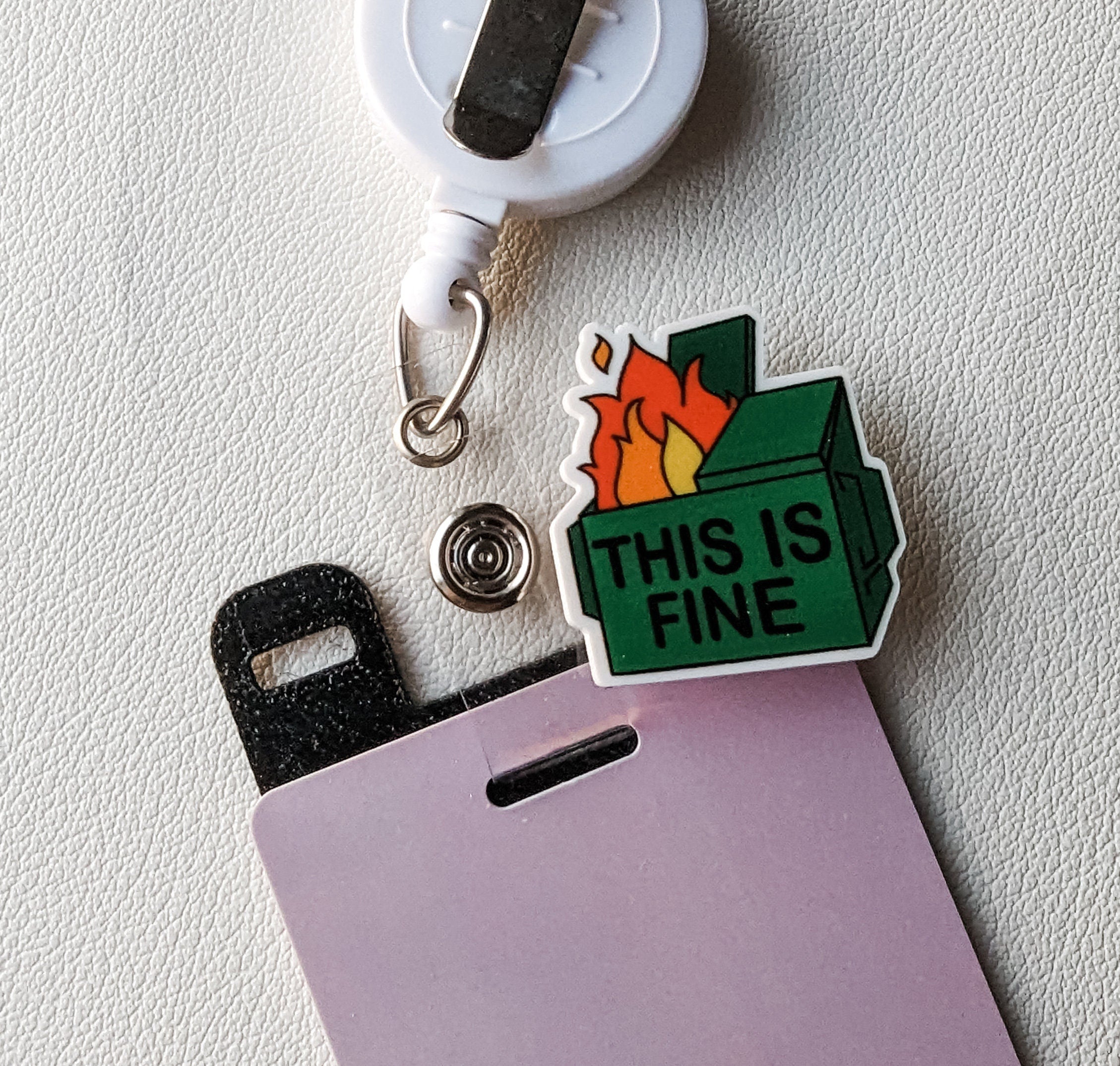 Badge Topper / CHARM COLLECTION - This is Fine - Charm Only