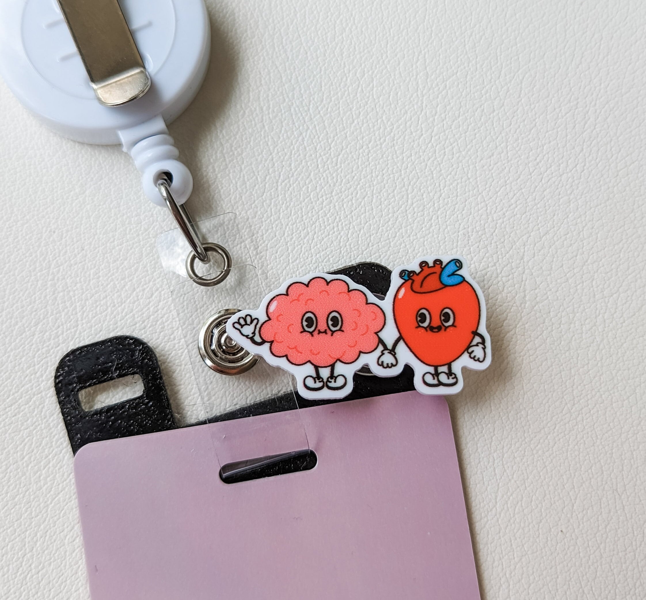 Badge Topper / CHARM COLLECTION - Brain Heart - Charm Only