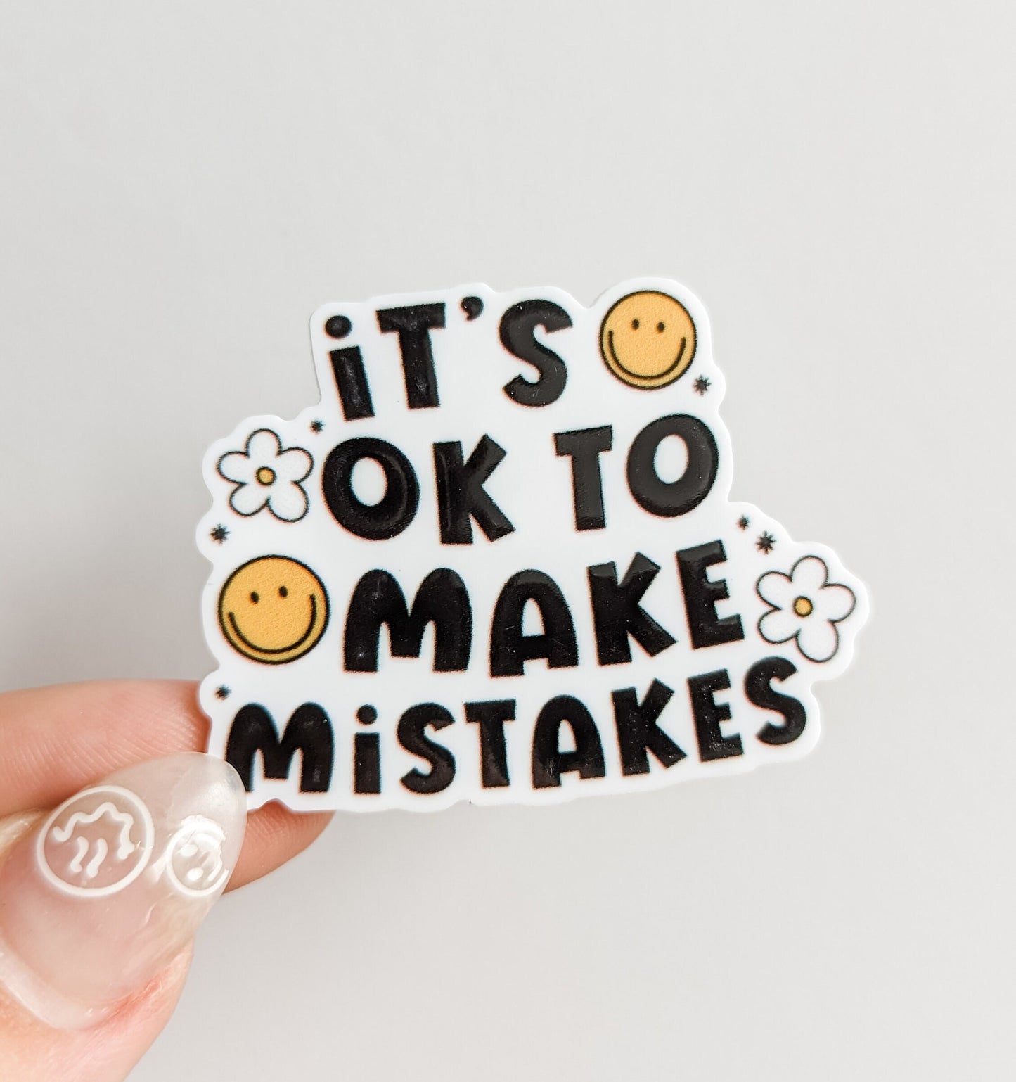It's Okay to Make Mistakes / Mental Health / Quote / PLASTIC Add on / 10C20