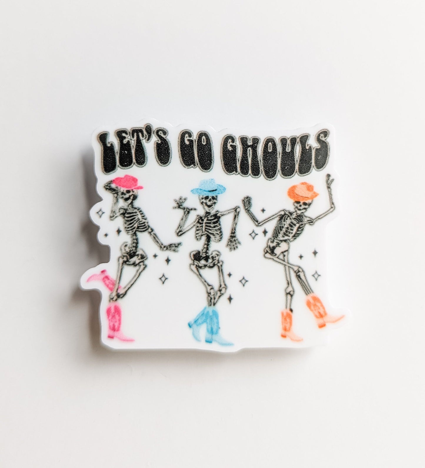 Let's Go Ghouls Skeleton Halloween / PLASTIC Add on / 12A46