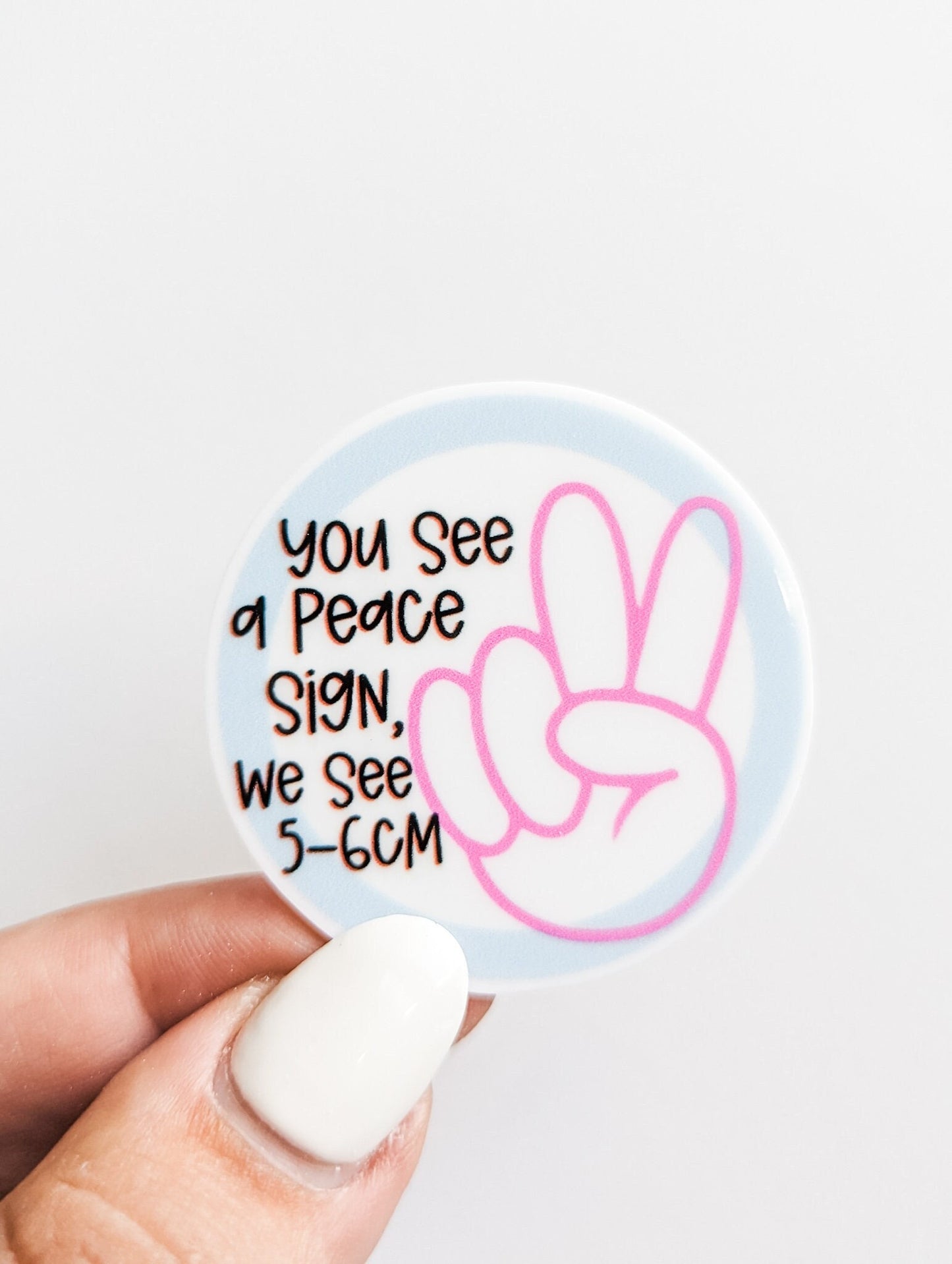 Peace Sign Labor Delivery / PLASTIC Add on / 14B39