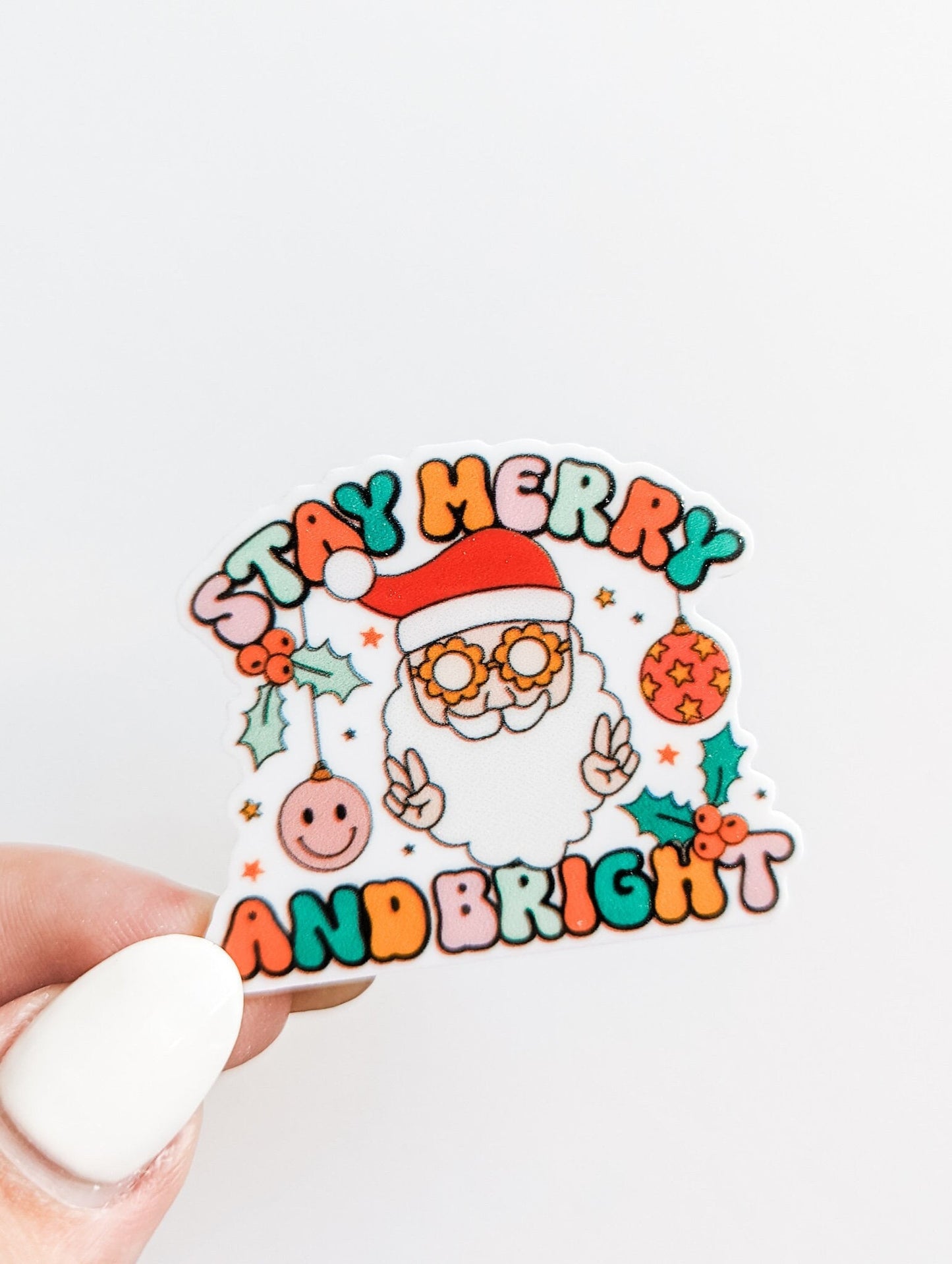 Stay Merry and Bright / Santa Christmas / PLASTIC Add on / 14B46