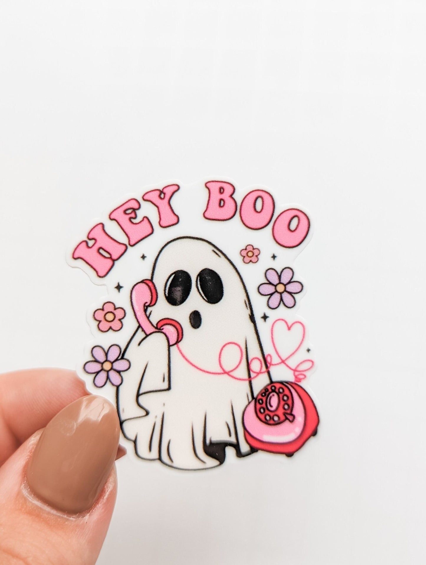 Hey Boo / Ghost Halloween / PLASTIC Add on / 12B18