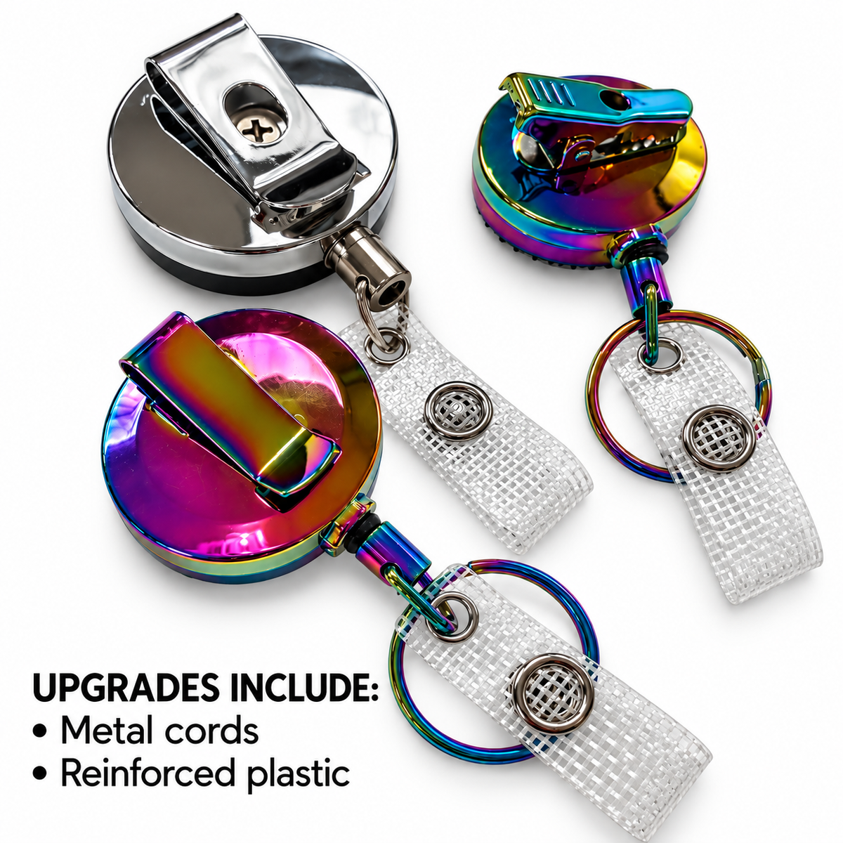 Black Interchangeable Badge Reel - Extra Durable