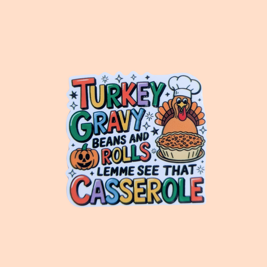 Turkey Gravy Bean Casserole / Thanksgiving / PLASTIC Add on