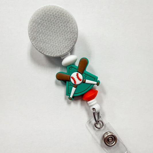 Baseball Diamond Interchangeable Badge Reel