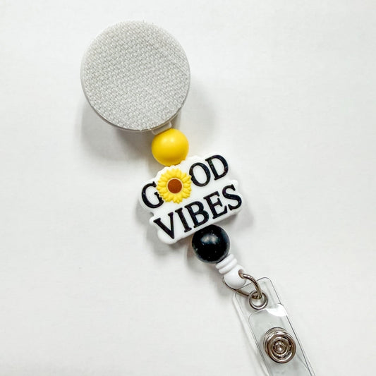 Good Vibes Interchangeable Badge Reel