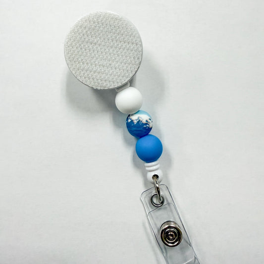 Ocean Blue Interchangeable Badge Reel
