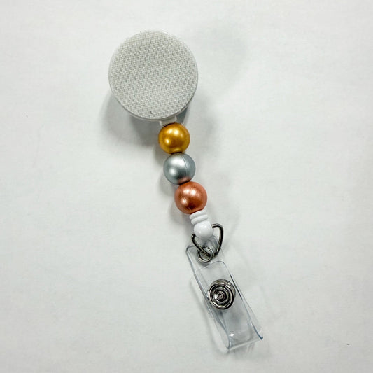 Mixed Metals Interchangeable Badge Reel
