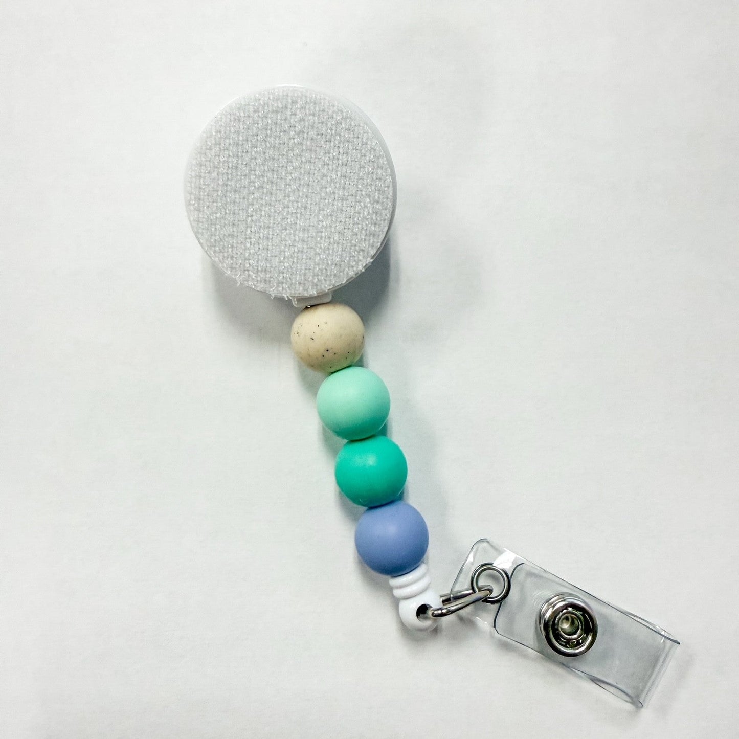 Sand and Sea Glass Interchangeable Badge Reel