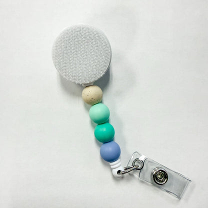 Sand and Sea Glass Interchangeable Badge Reel