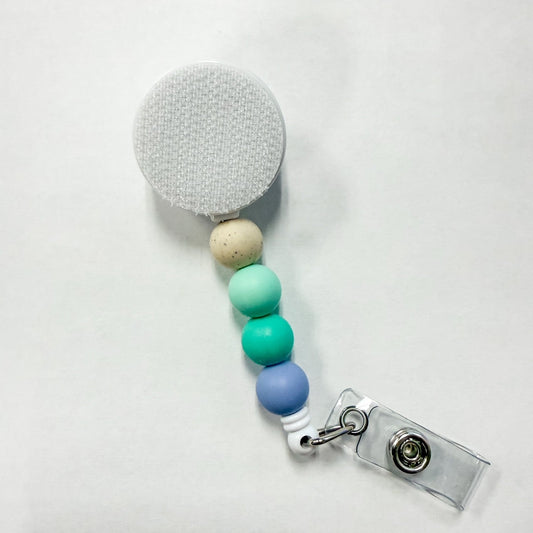 Sand and Sea Glass Interchangeable Badge Reel