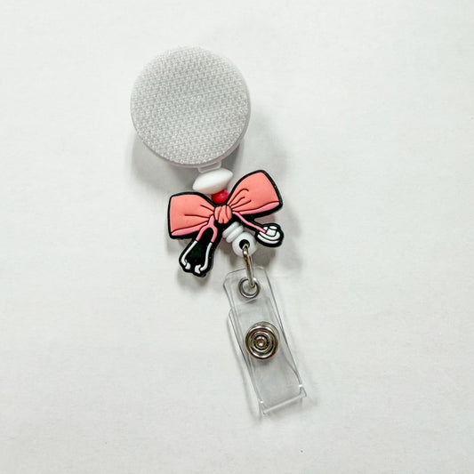 Bow Stethoscope Interchangeable Badge Reel