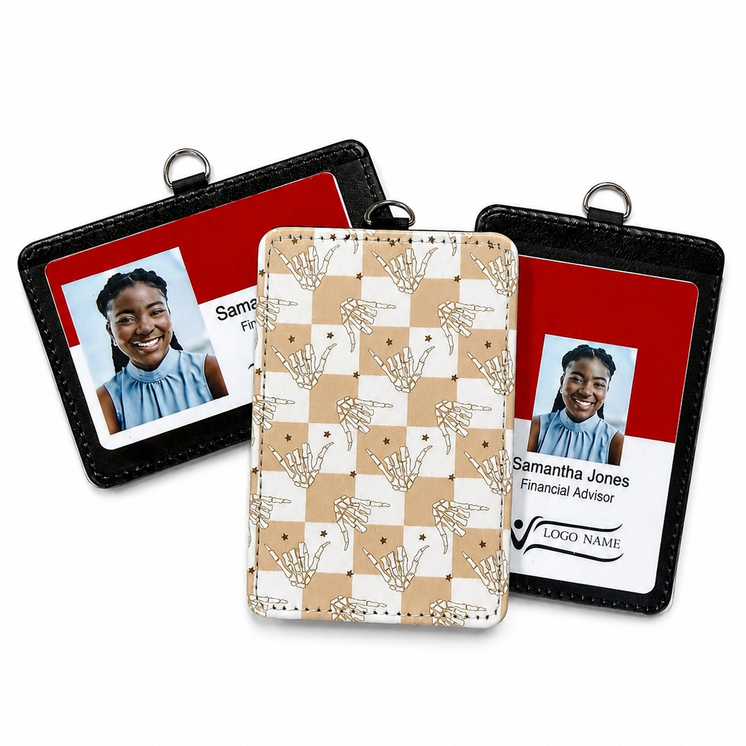 Hang Loose Skeleton ID Badge Holder
