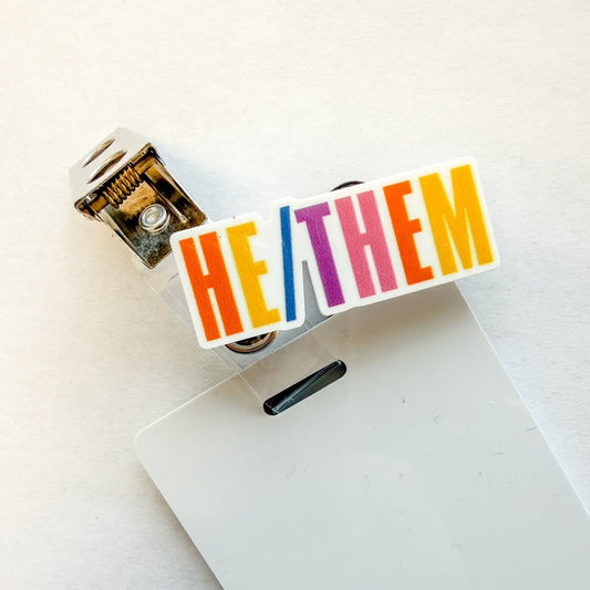 Badge Topper / CHARM COLLECTION - He/Him - Charm Only