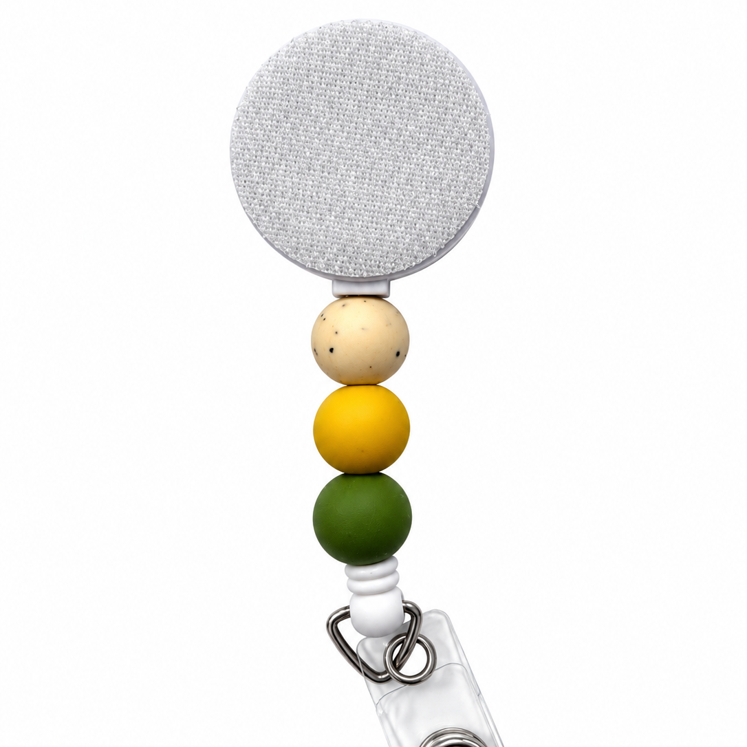 Honey And Olive Interchangeable Badge Reel