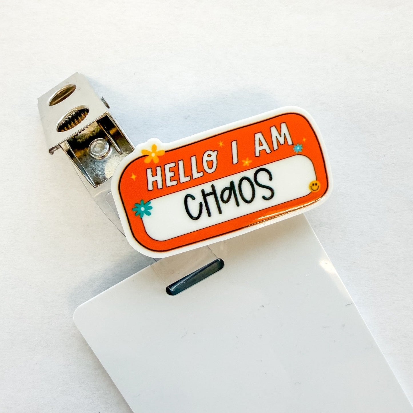 Badge Topper / CHARM COLLECTION - Hello I Am Chaos - Charm Only