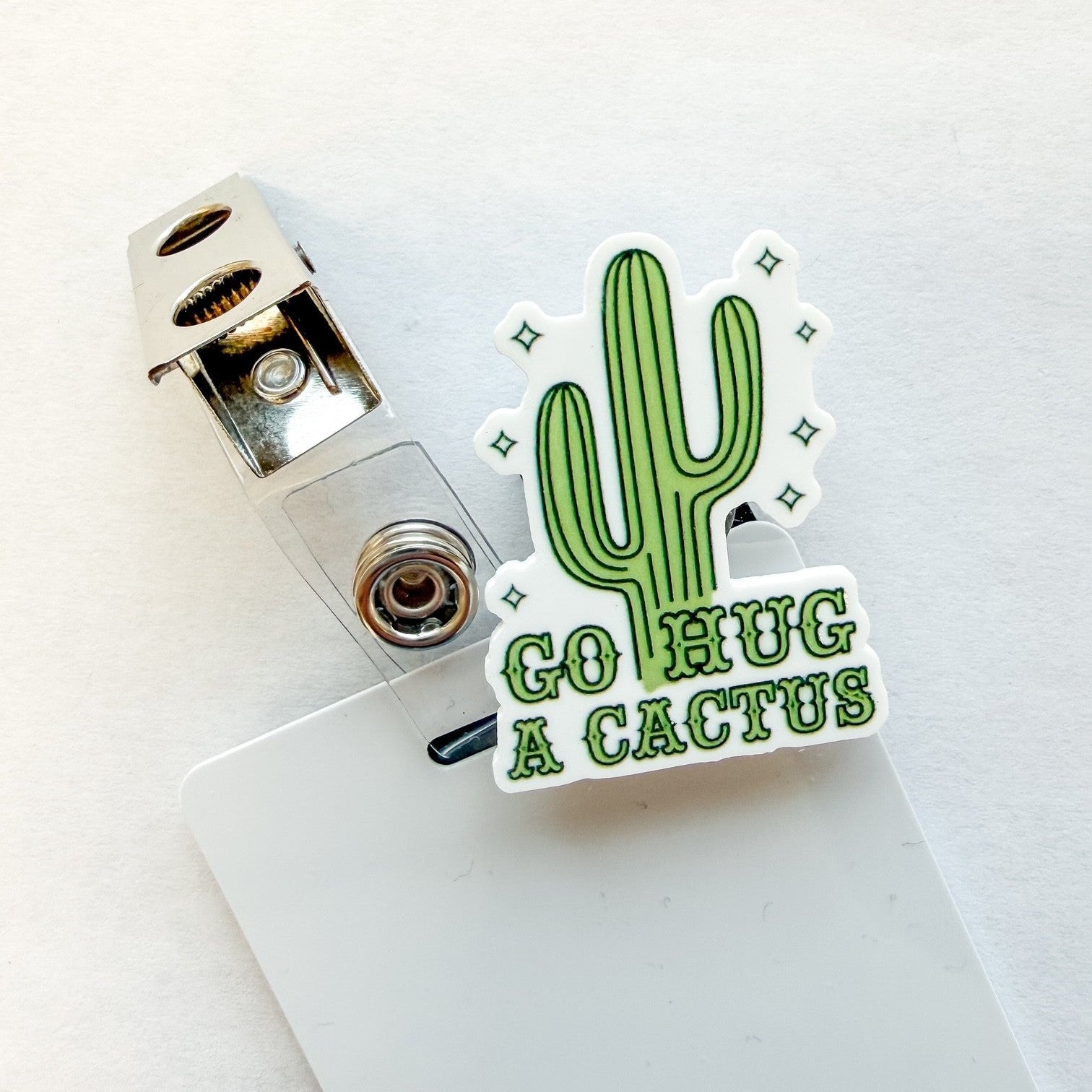 Badge Topper / CHARM COLLECTION - Go Hug A Cactus - Charm Only