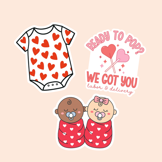 Labor Delivery Mother Baby NICU / Valentine's Day / Plastic Add on