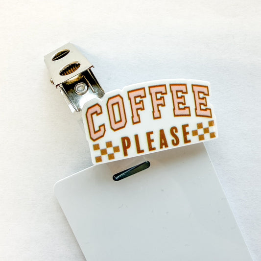 Badge Topper / CHARM COLLECTION - Coffee Please - Charm Only