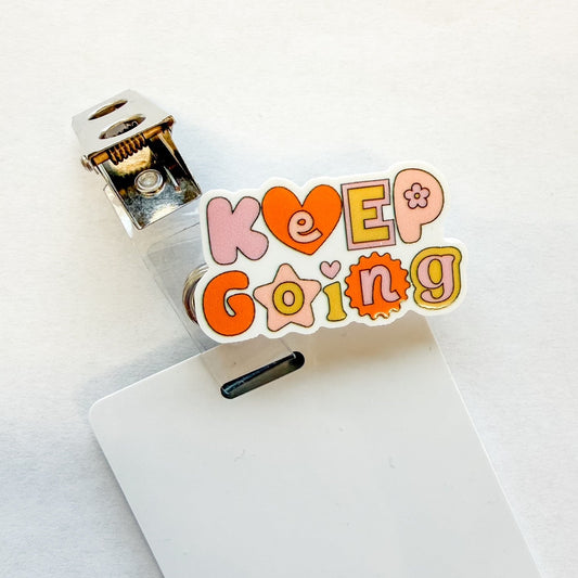 Badge Topper / CHARM COLLECTION - Keep Going - Charm Only