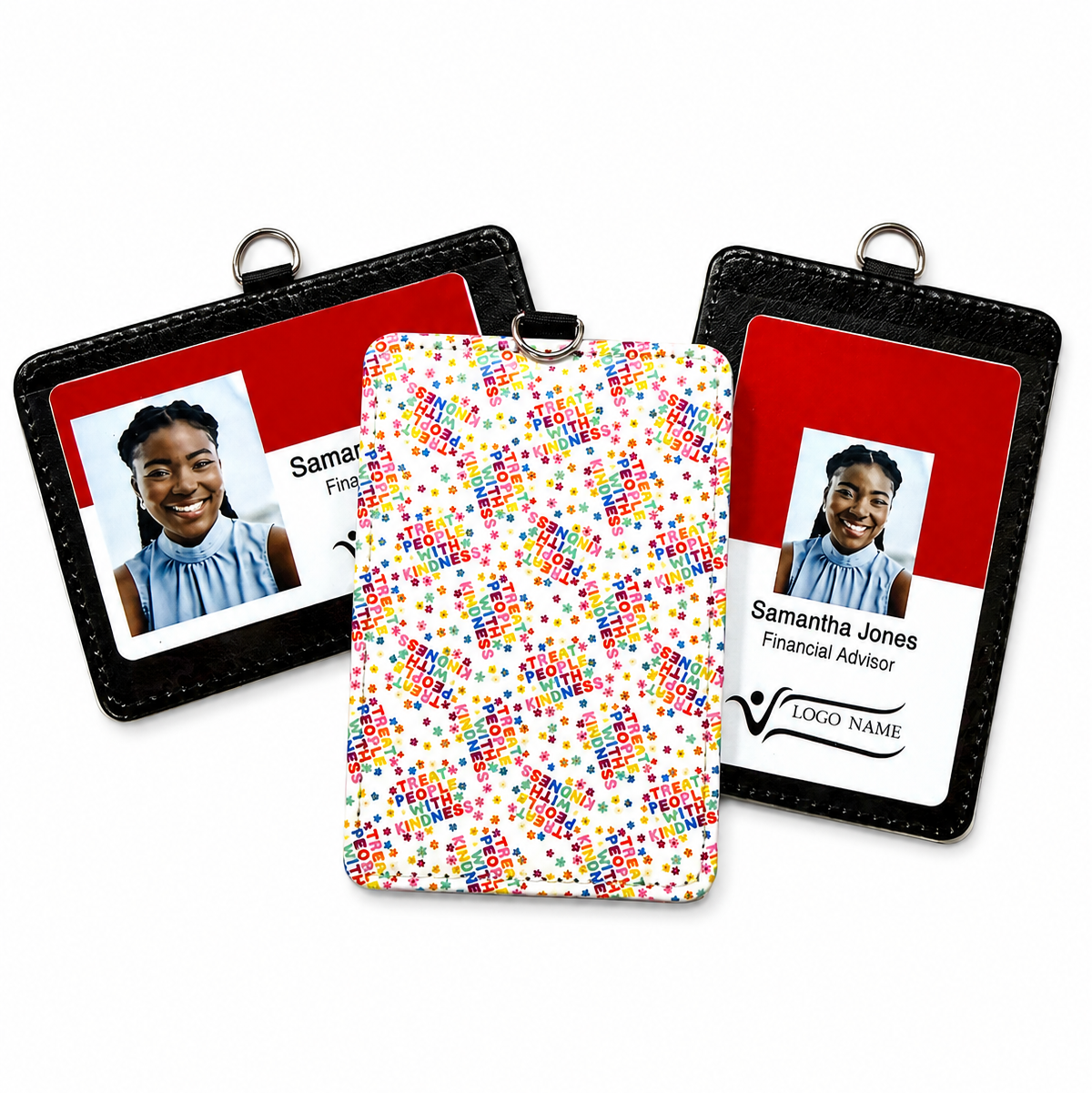 Treat People With Kindness ID Badge Holder