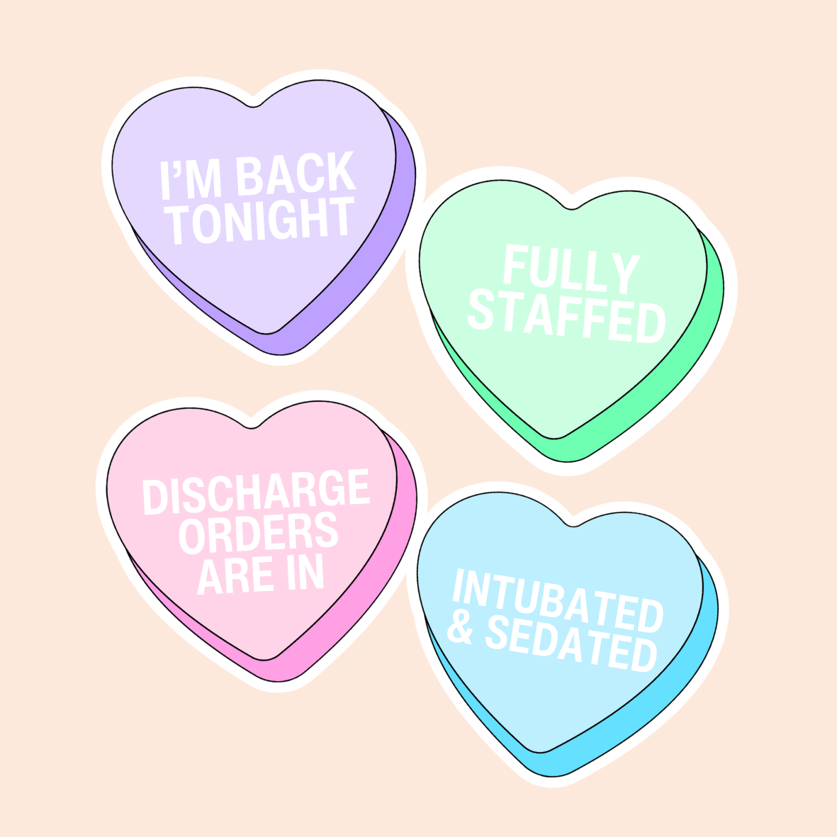 Medical Candy Heart / Valentine's Day / Plastic Add on