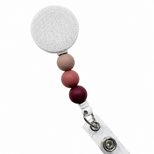 Rosewood Latte Interchangeable Badge Reel