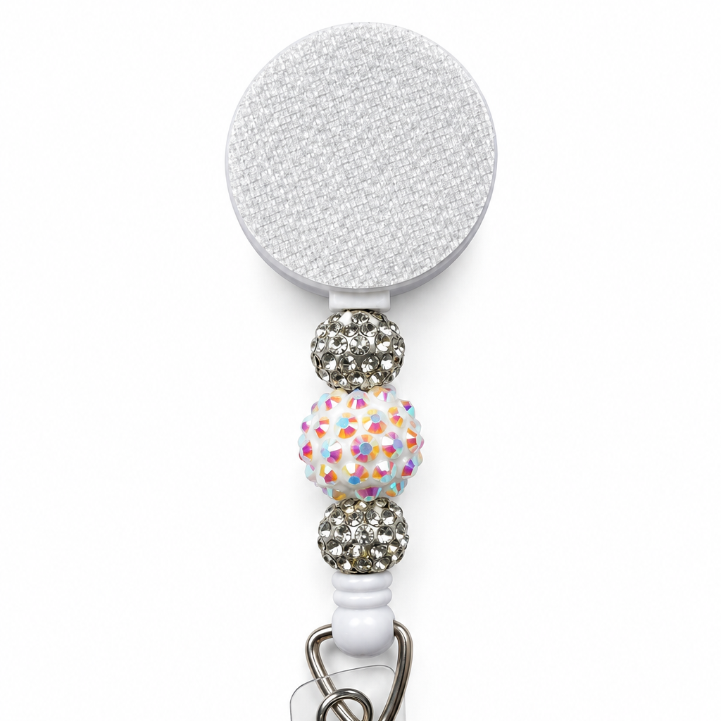 Crystal Confetti Interchangeable Badge Reel