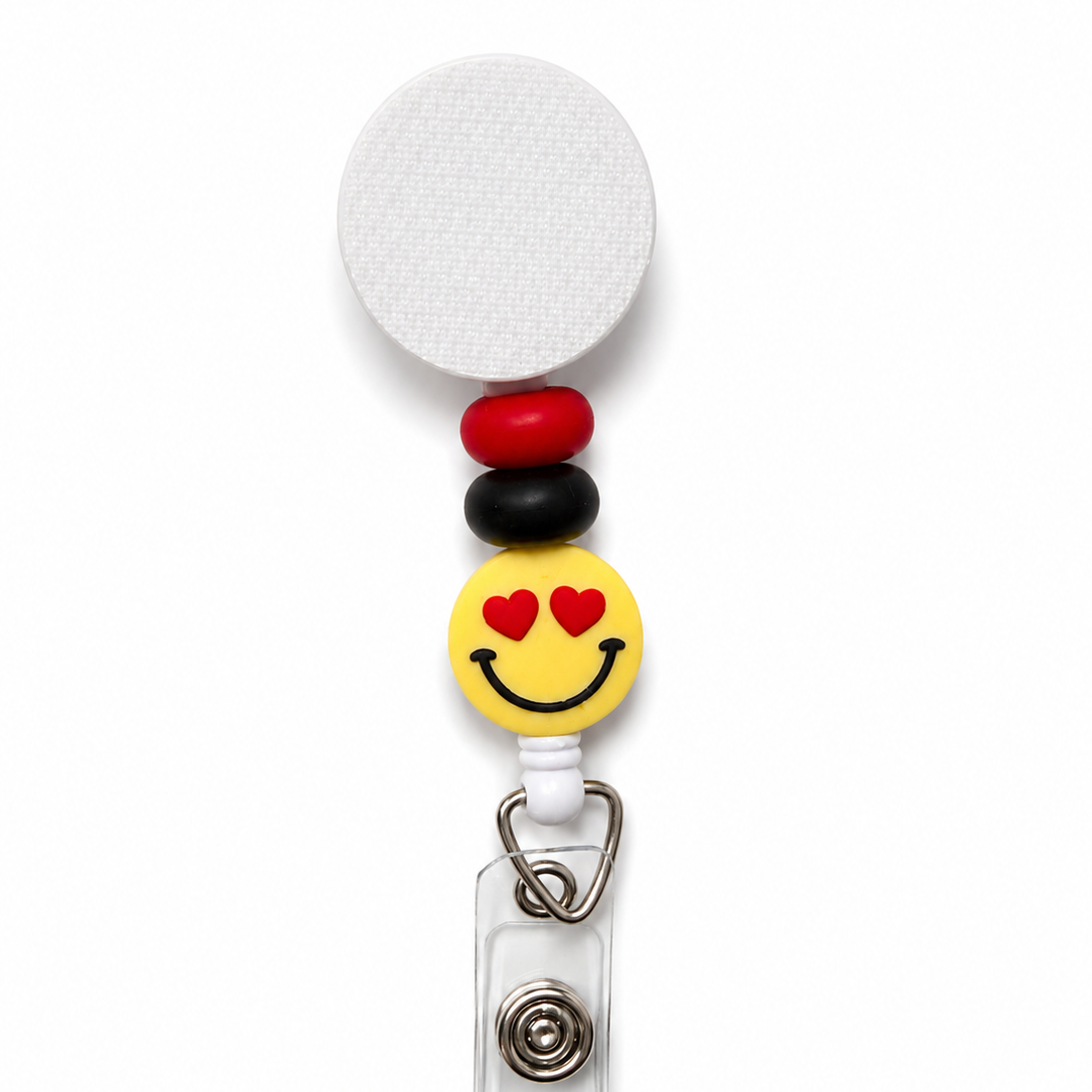 Heart Eyes Interchangeable Badge Reel