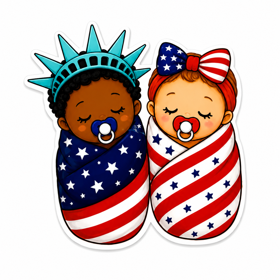 Patriotic Baby Twins | Plastic Add-On