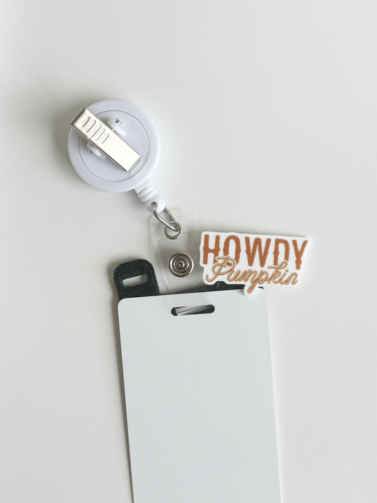 Badge Topper / CHARM COLLECTION  -  Howdy Pumpkin - Charm Only